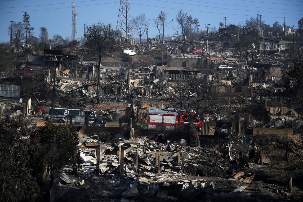 Incendios en Chile. Foto: Télam