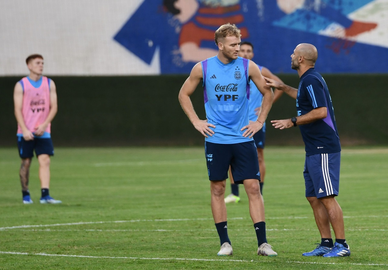 Luciano Goundou, uno de los goleadores del seleccionado de Javier Mascherano. Foto: NA.