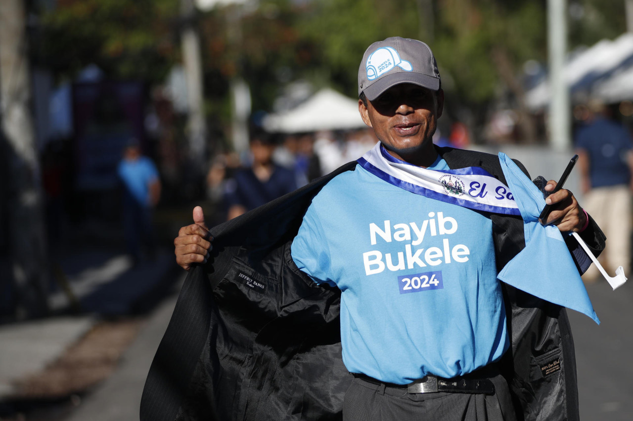 El apoyo a Nayib Bukele en las elecciones de El Salvador. Foto: EFE.
