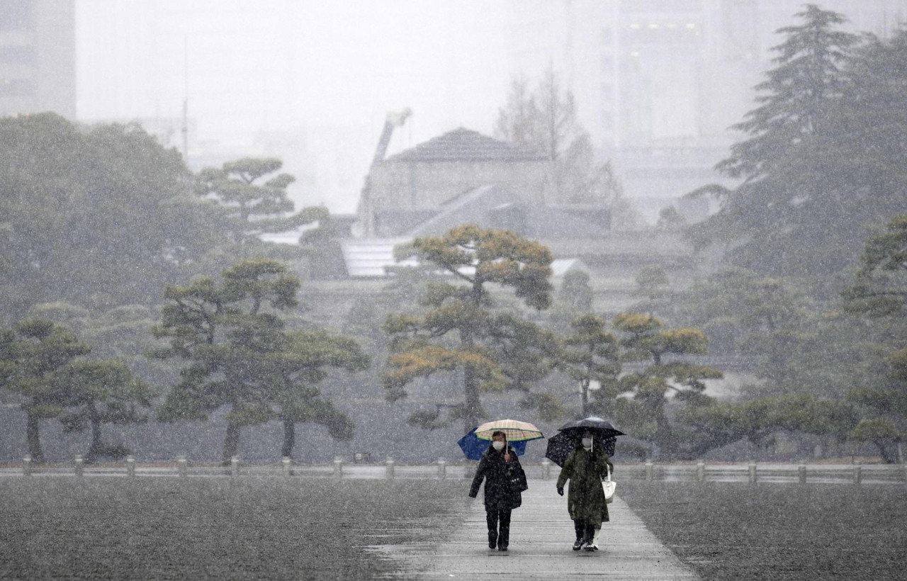 Japón enfrenta fuertes tormentas de nieve. Foto: EFE