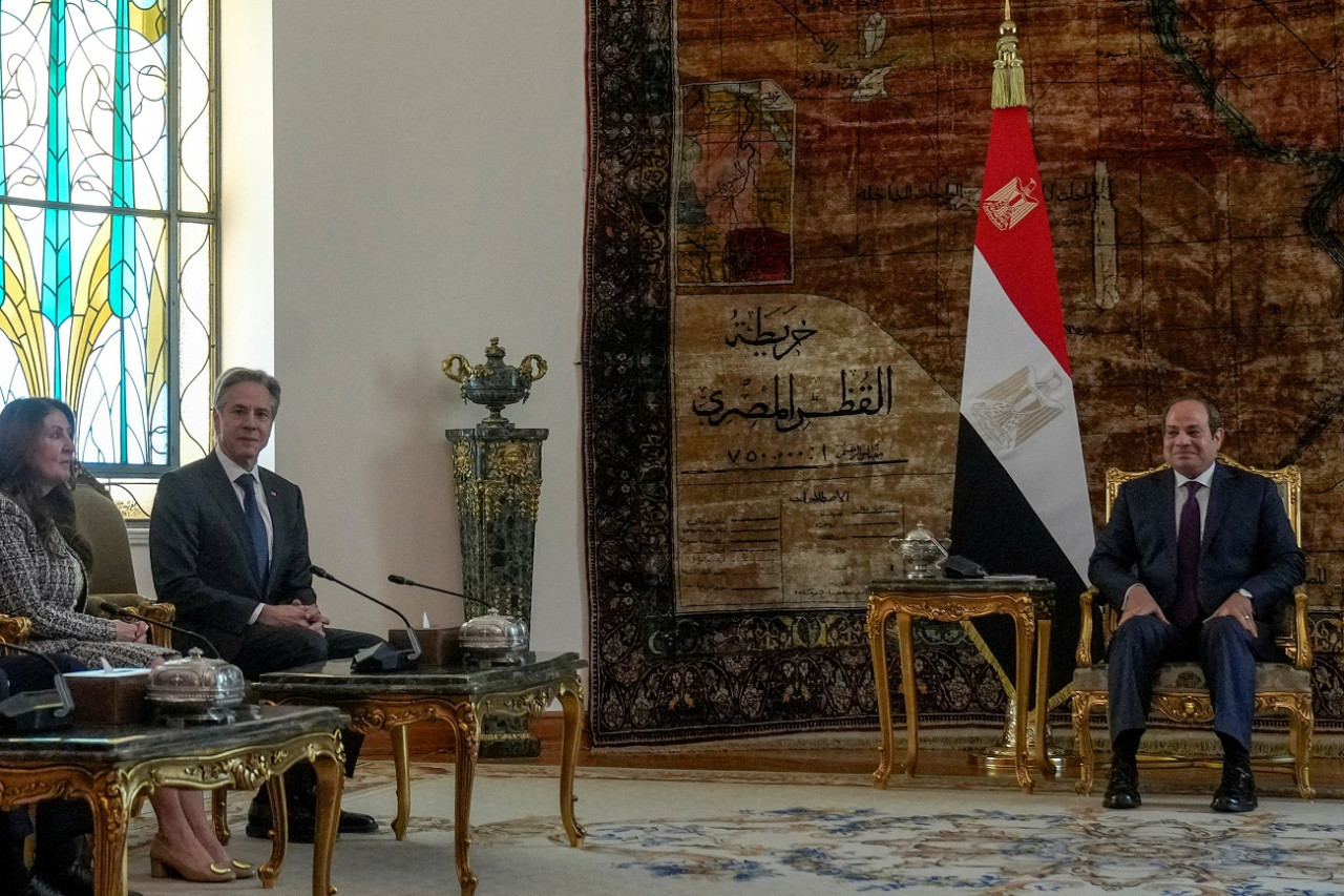 Blinken visita Egipto como parte de su gira por Oriente Medio en Gaza. Foto: Reuters