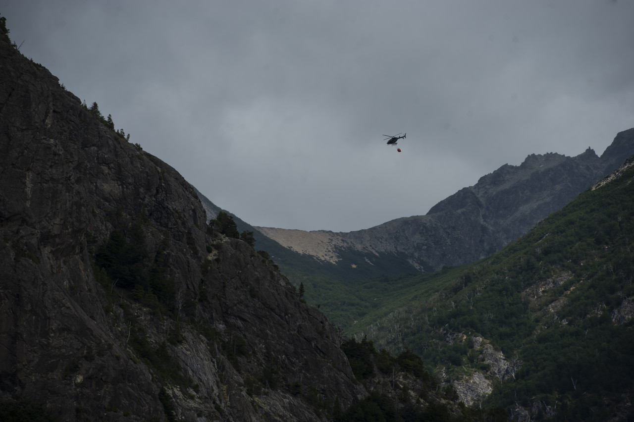 Parque Nacional Nahuel Huapi, incendio forestal. Foto: Télam.