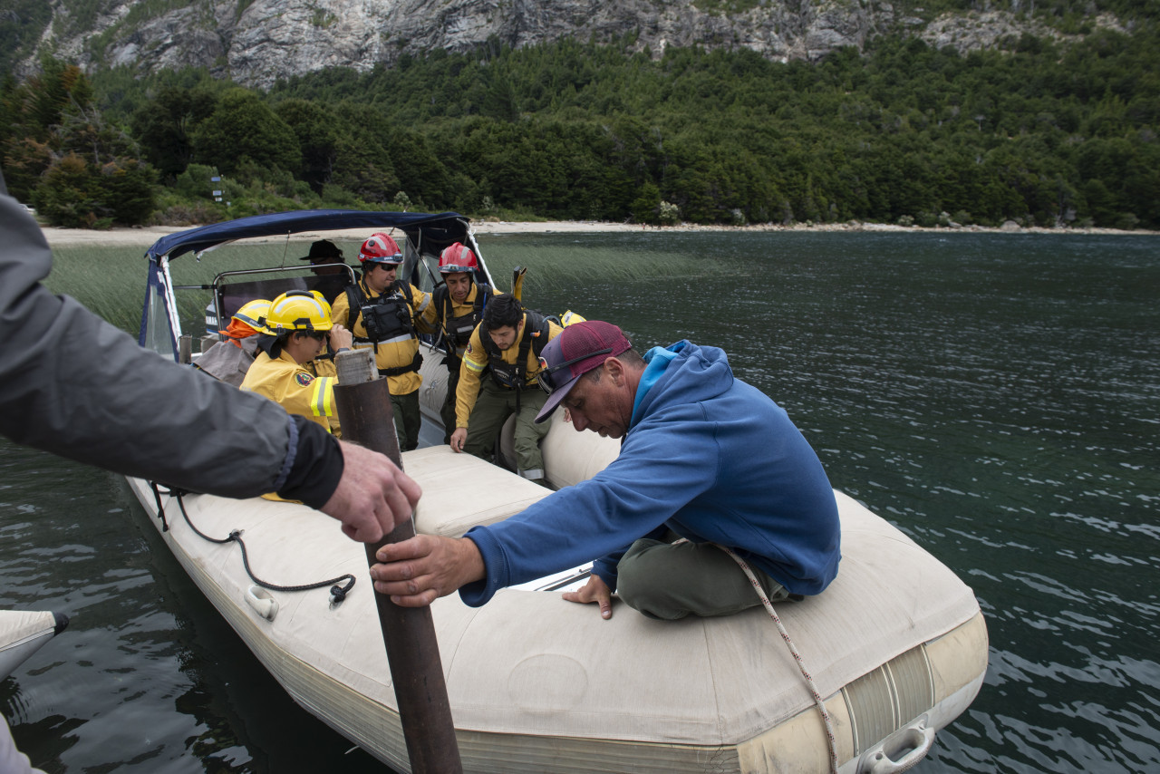 Parque Nacional Nahuel Huapi, incendio forestal. Foto: Télam.