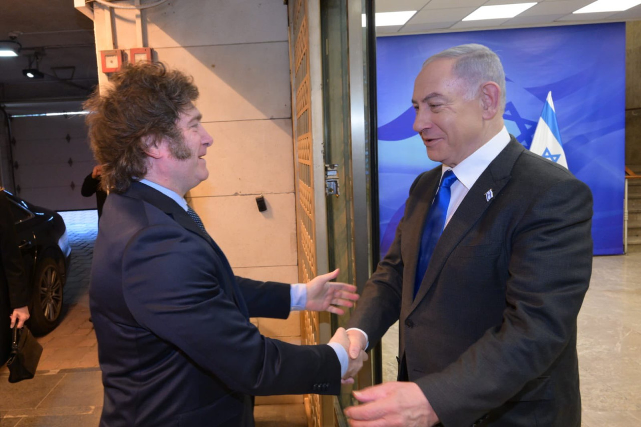Javier Milei se reunió con Benjamín Netanyahu Foto: X @netanyahu