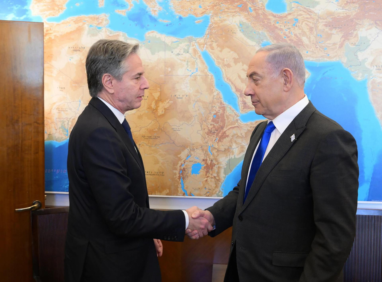 Blinken y Netanyahu, guerra en Gaza. Foto: EFE