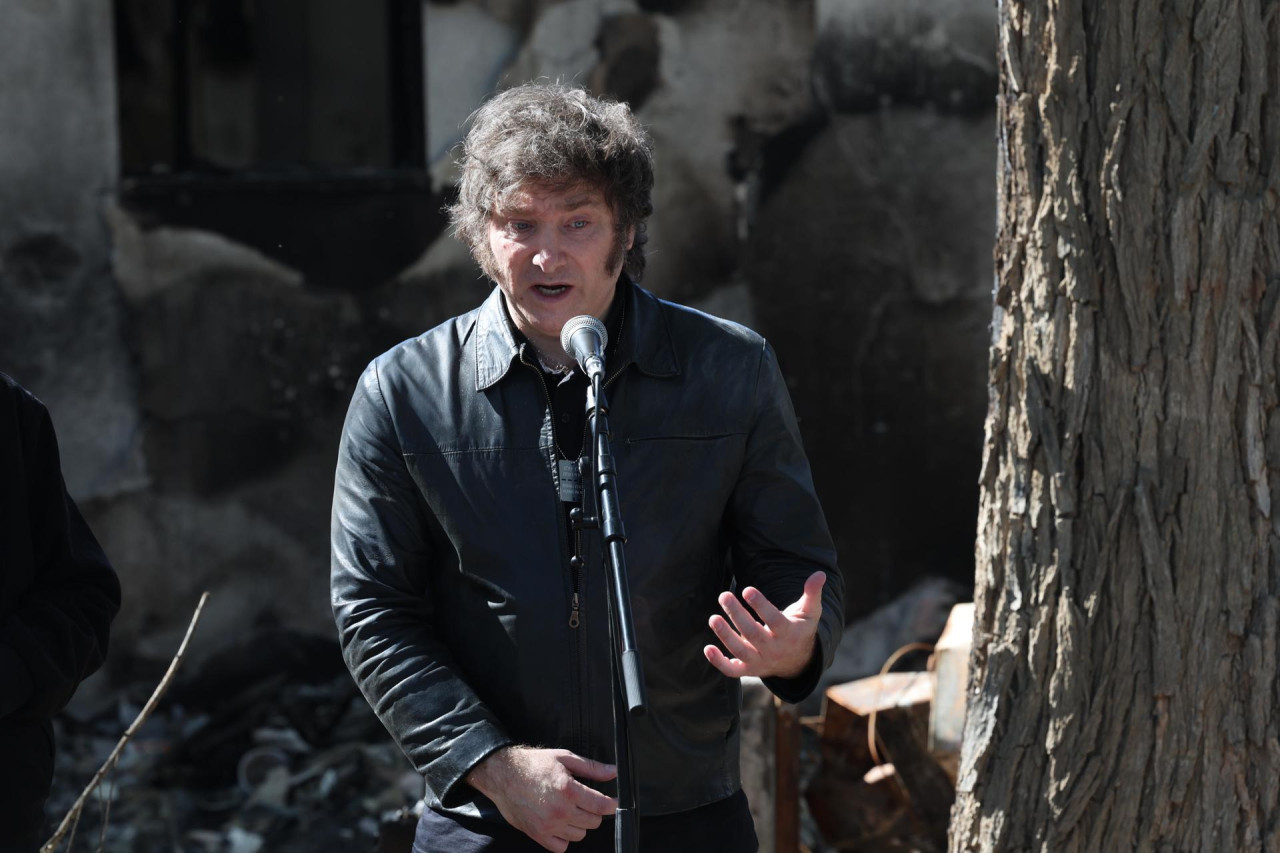 Javier Milei junto a Isaac Herzog. Foto: EFE.