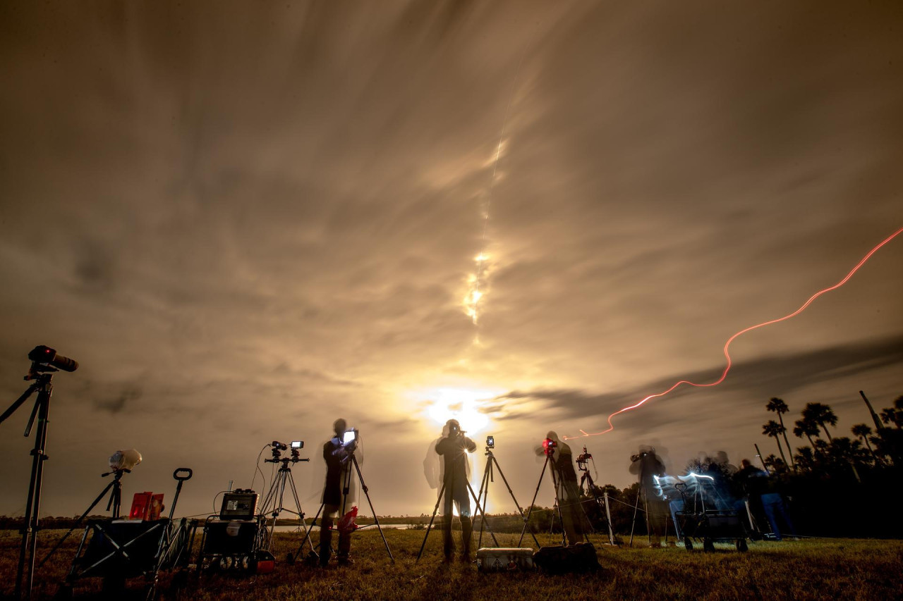 El cohete de SpaceX lanzado por la NASA. Foto: EFE