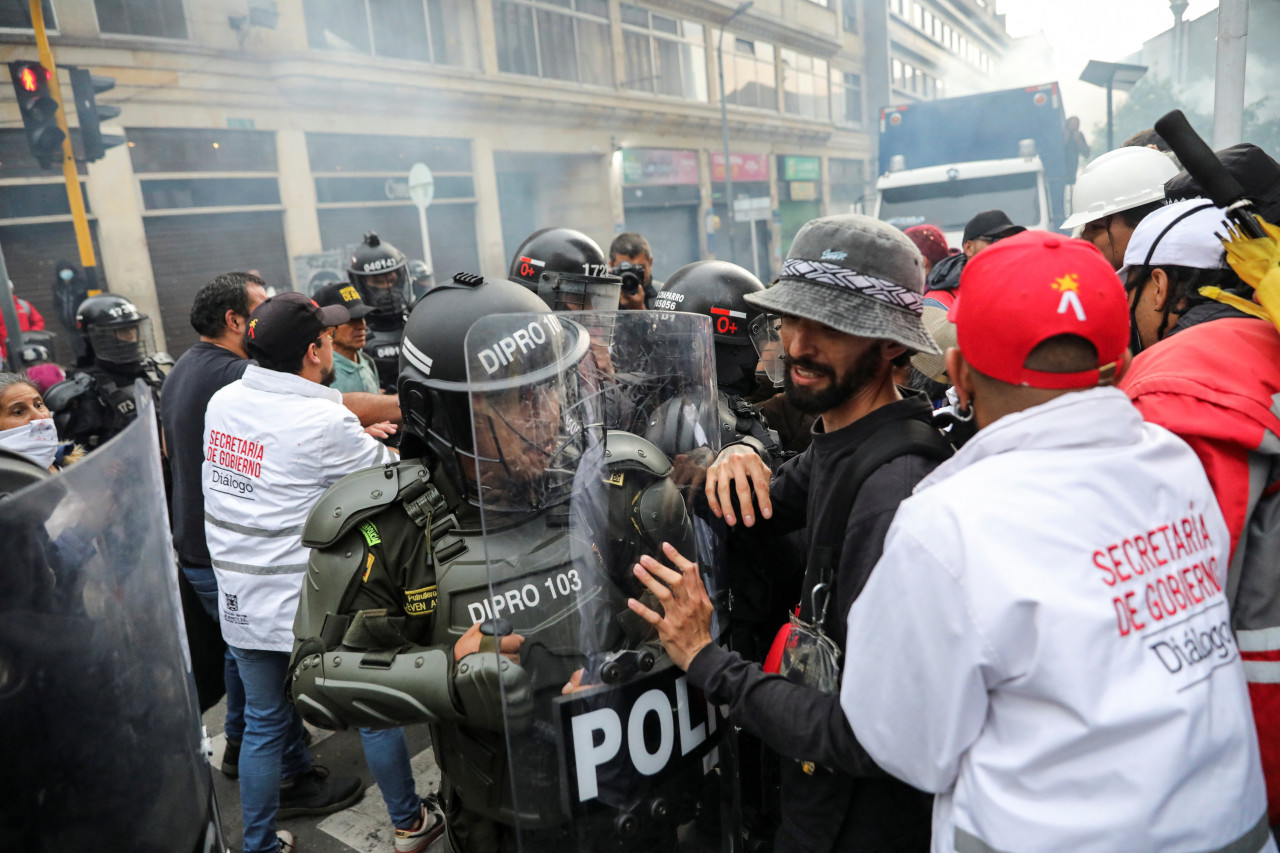 Protestas en Colombia. Foto: Reuters