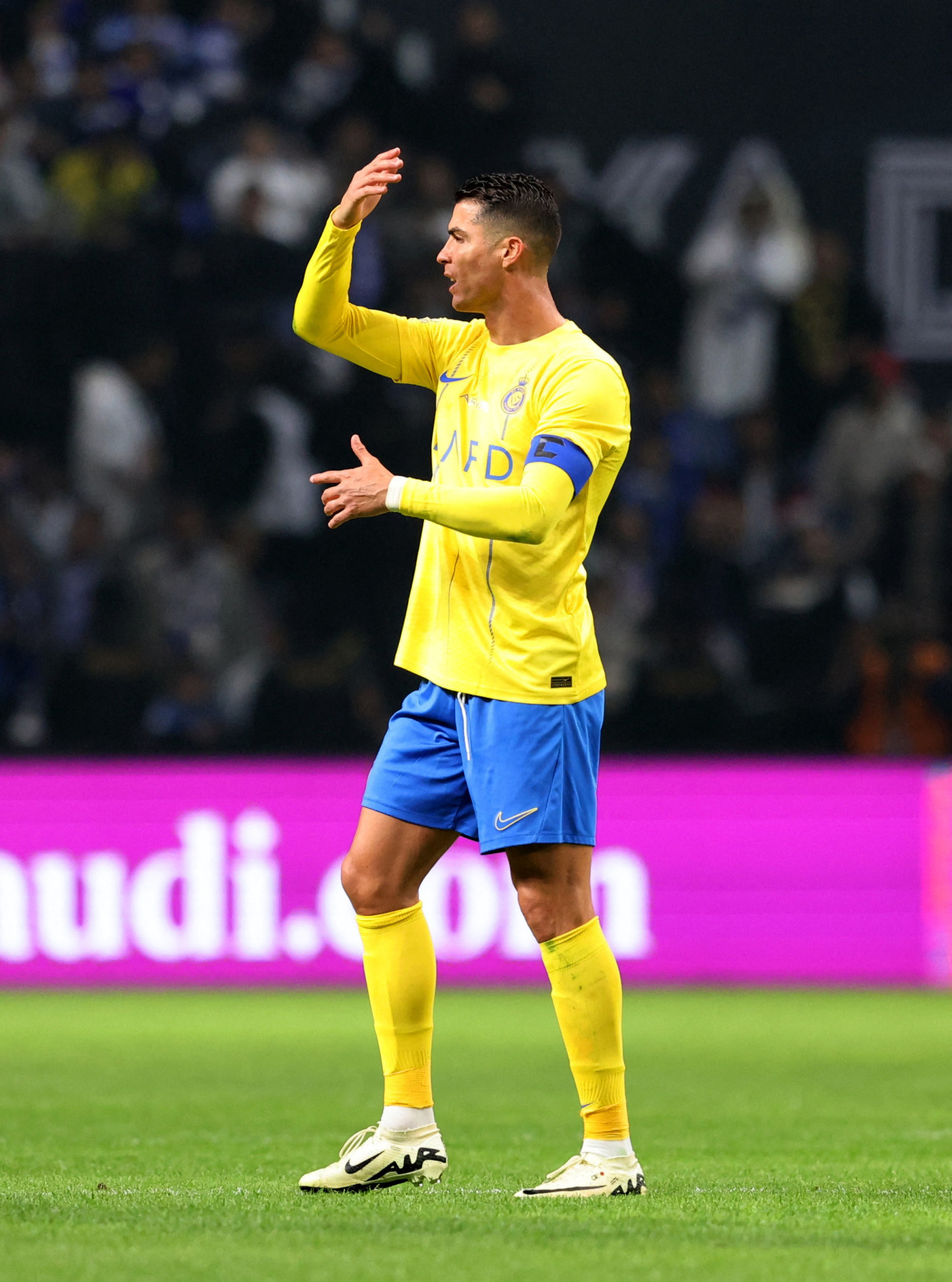 Cristiano Ronaldo se mostró fastidioso durante el partido. Foto: Reuters