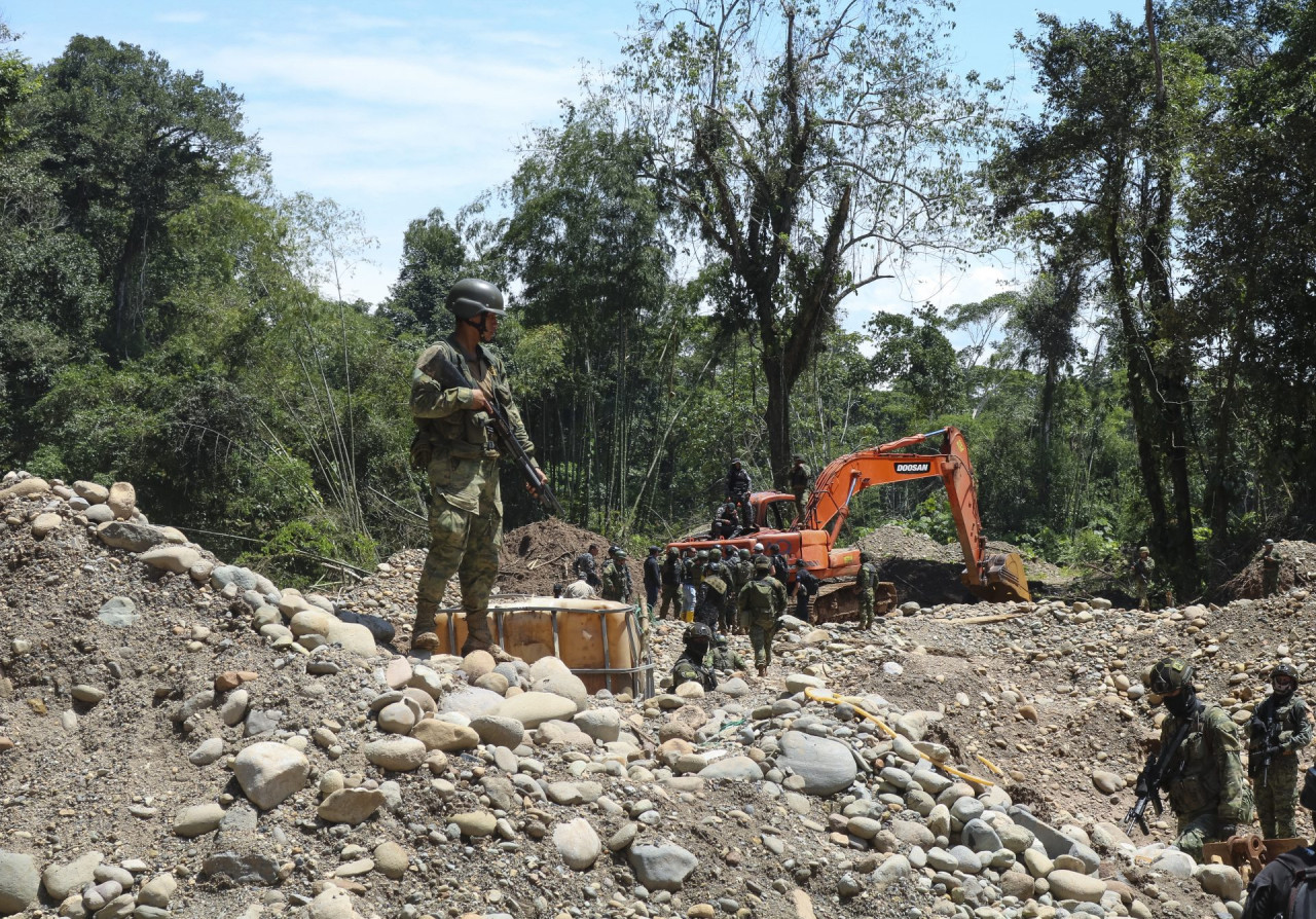 Amazonía de Ecuador, minería ilegal. Foto: EFE