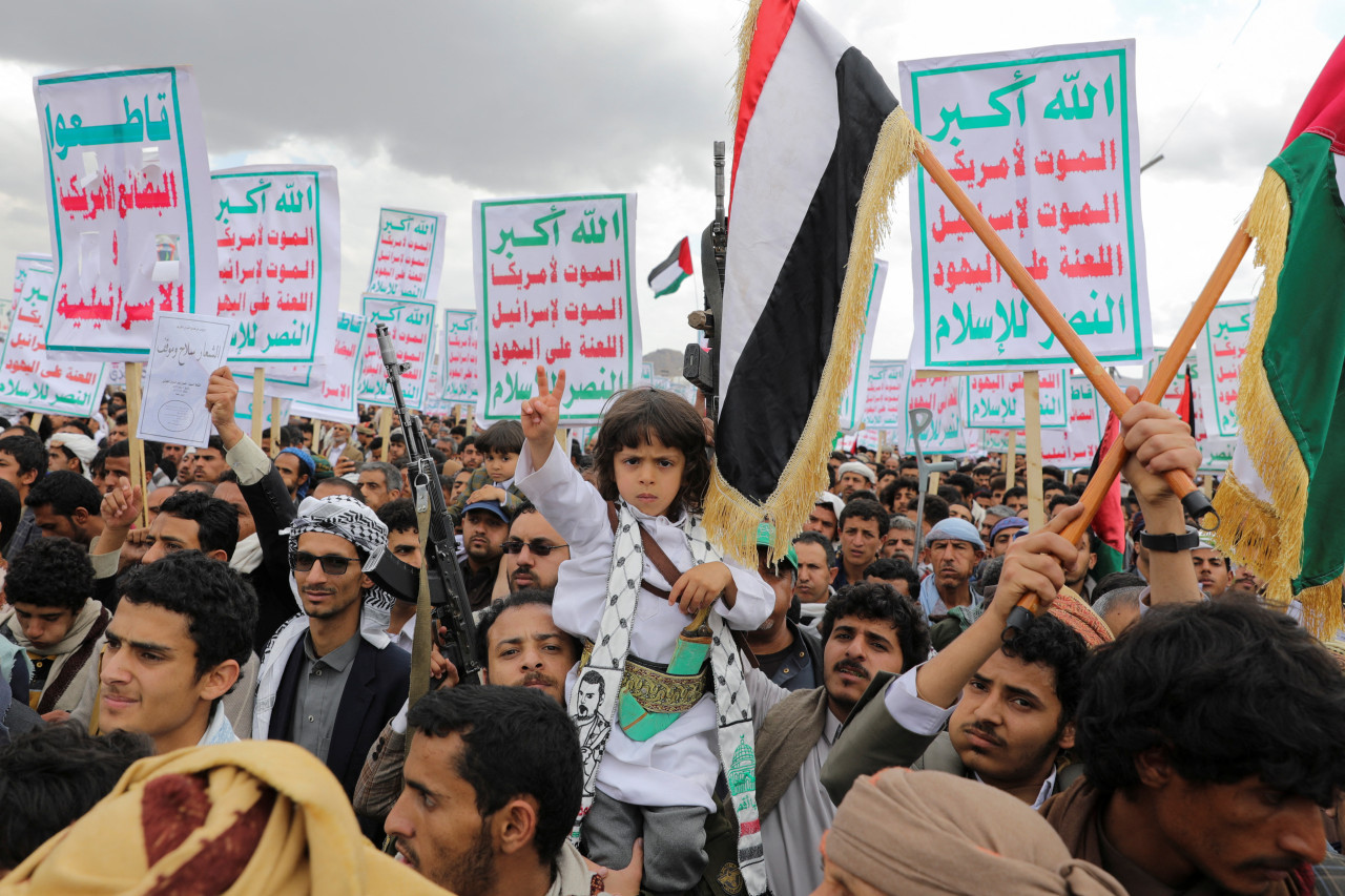 Niños en manifestación en Cisjordania. Foto: Reuters.