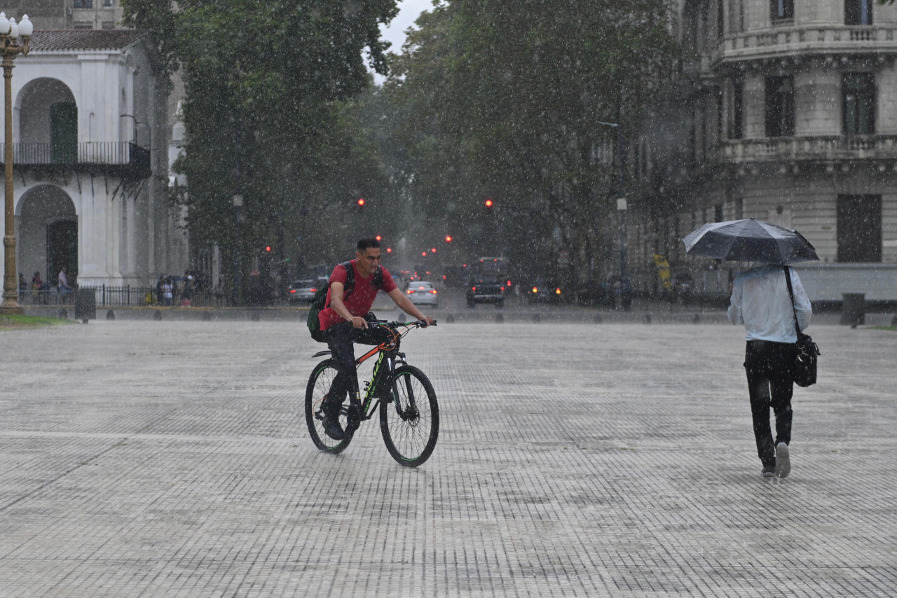 Lluvia, tormenta. Foto: Télam