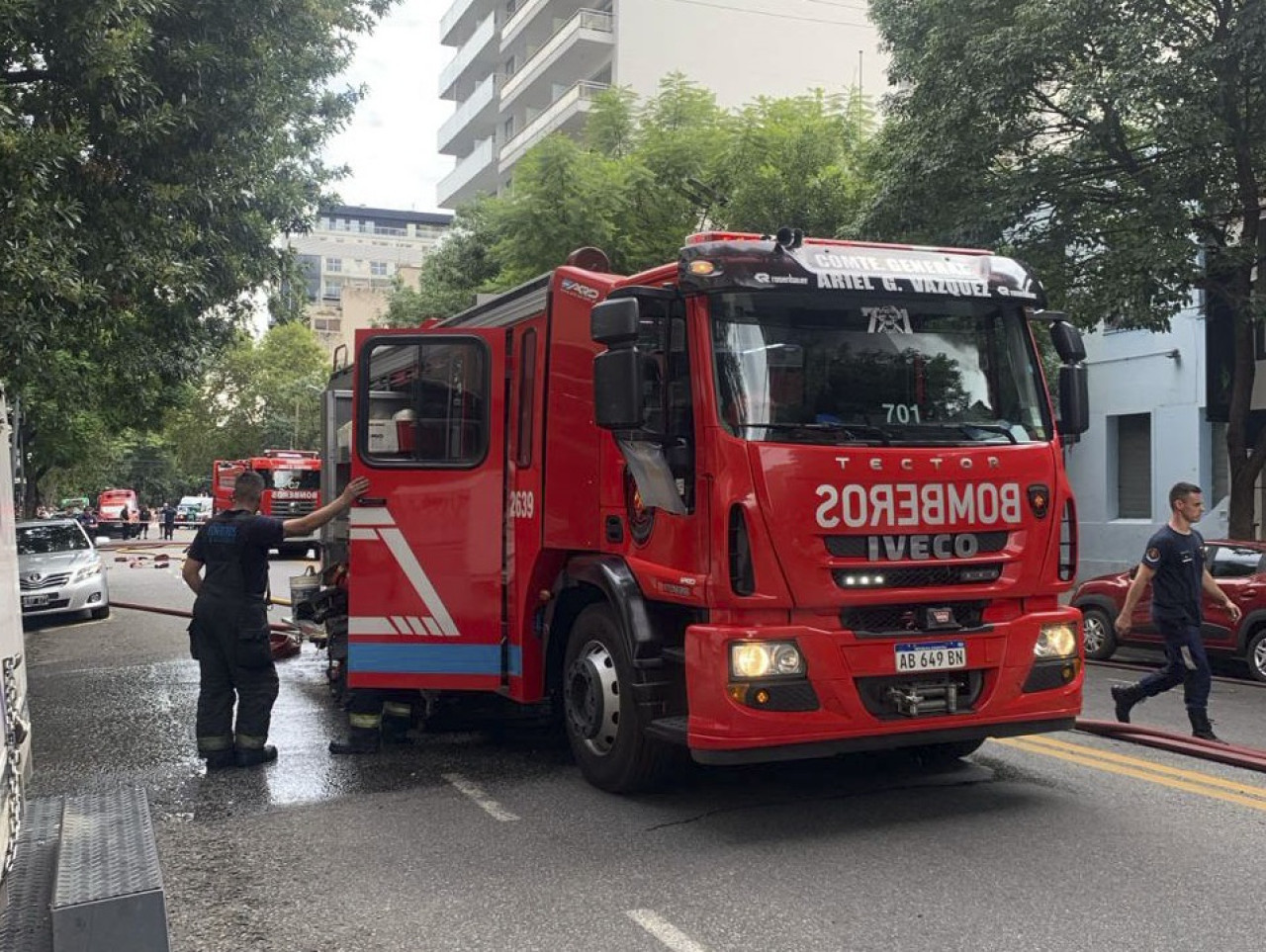 Incendio en Caballito. Foto: Télam.