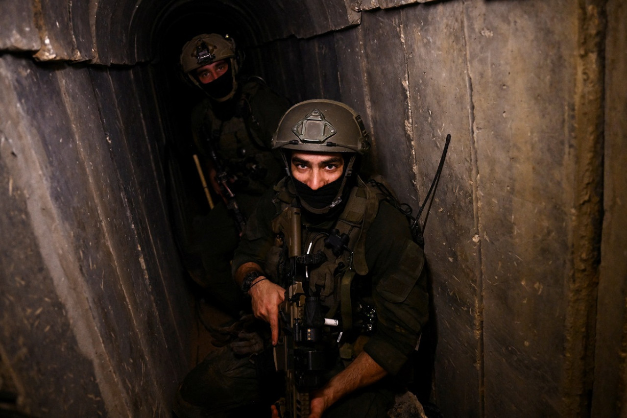 Ejército de Israel en túneles de Gaza. Foto: Reuters.