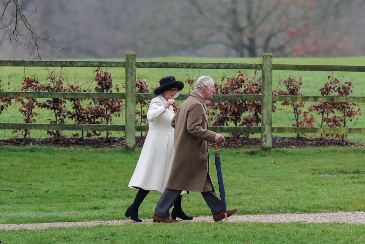 El rey Carlos III junto a su esposa Camila. Foto: Reuters.