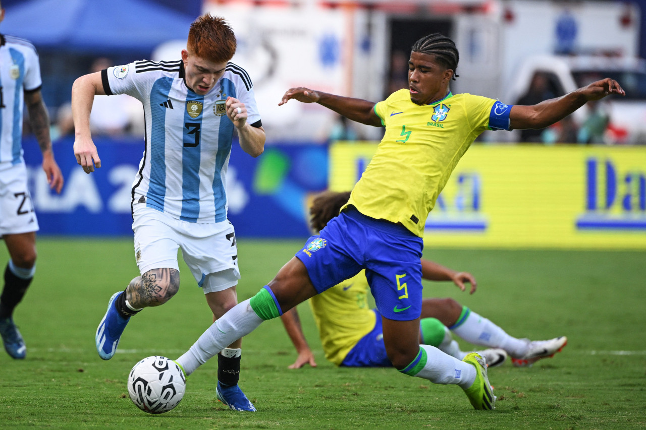 Argentina vs Brasil; Preolímpico Sub 23. Foto: NA