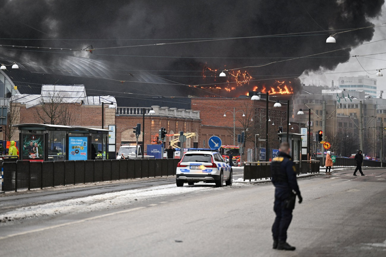 Voraz incendio en Suecia. Foto: Reuters