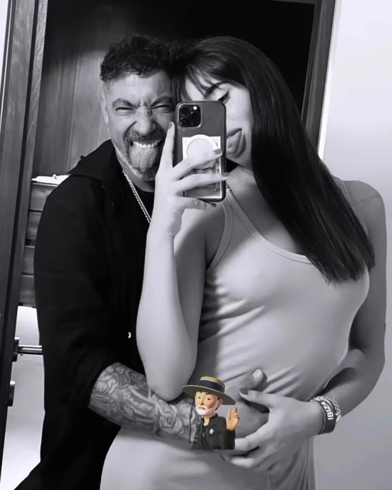 La particular imagen que publicó el Pocho Lavezzi junto a su pareja. Foto: Instagram/pocholavezzi22argenti.