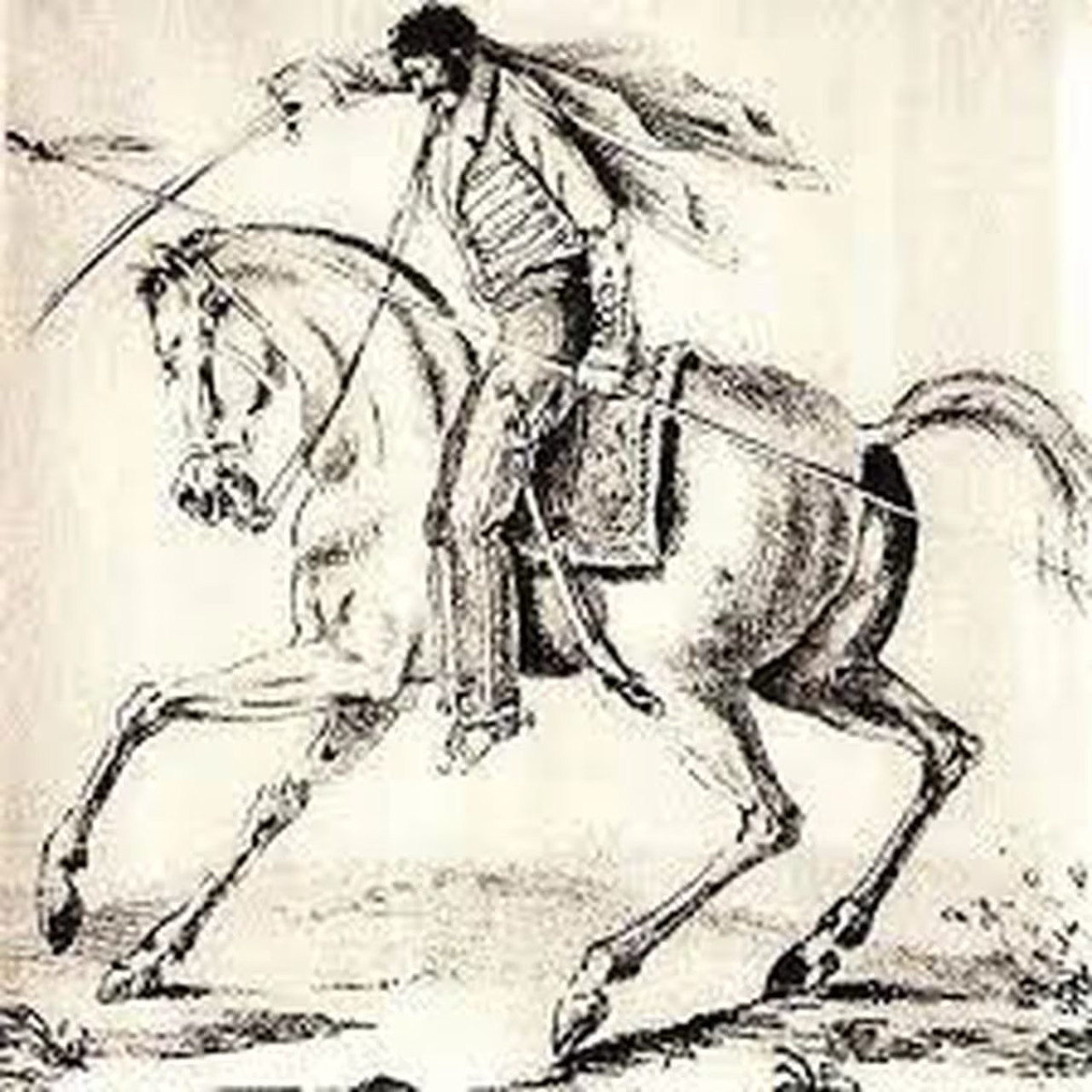 El caballo Moro y Facundo Quiroga