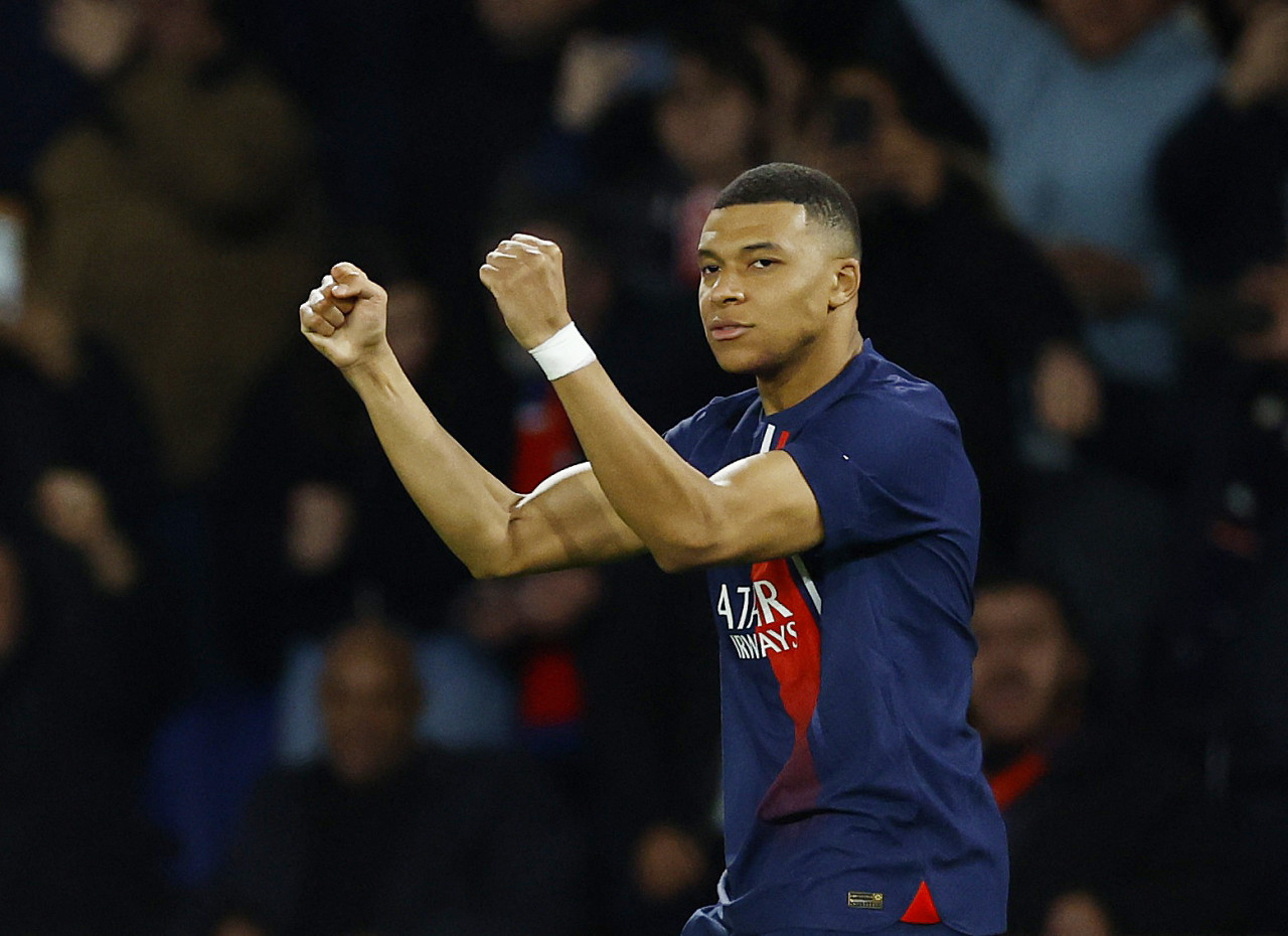 Kylian Mbappe en el PSG. Foto: REUTERS.