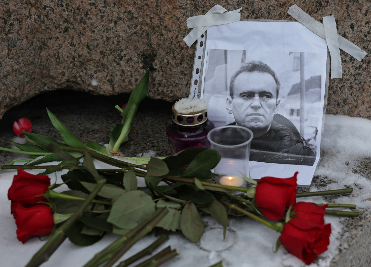 Homenaje a Alexéi Navalny. Foto: Reuters.