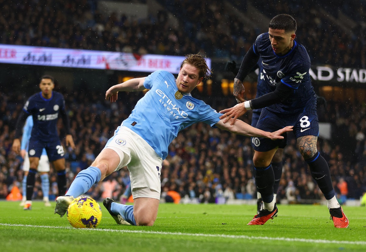 Enzo Fernández; Manchester City-Chelsea. Foto: Reuters.