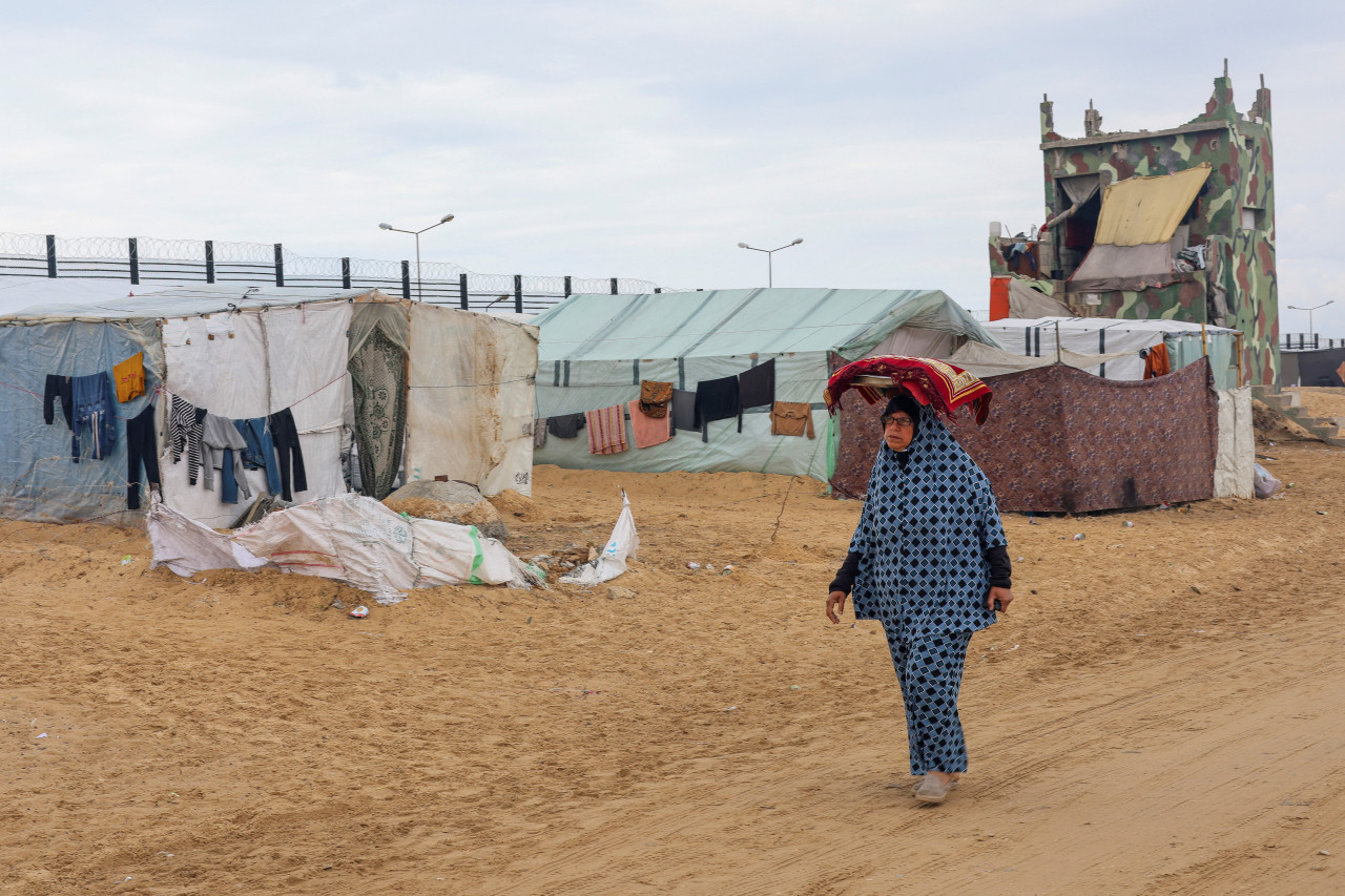 Campo de refugiados en Rafah, Gaza. Foto: Reuters.