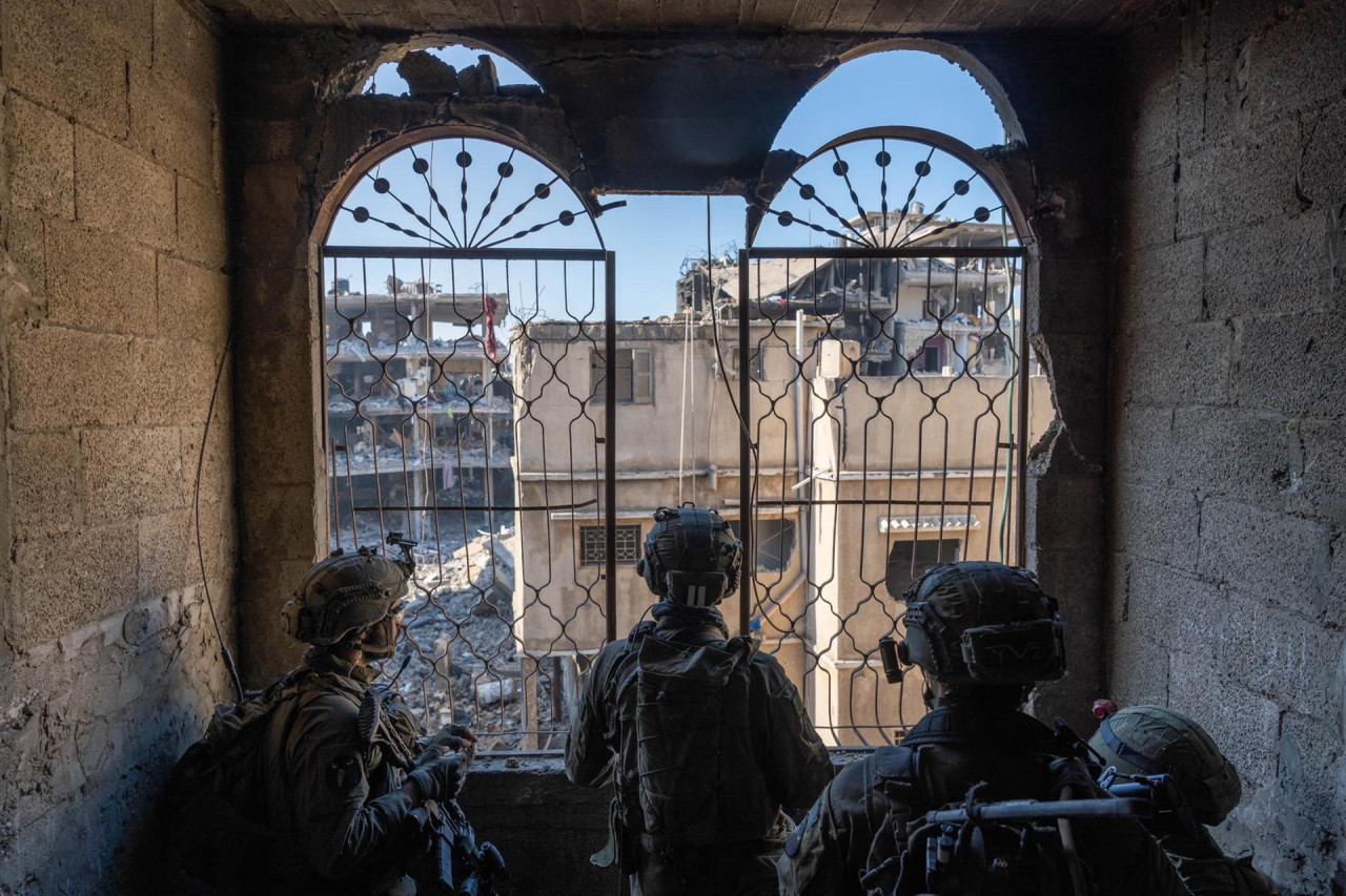 Ejército de Israel en Jan Yunis. Foto: EFE.