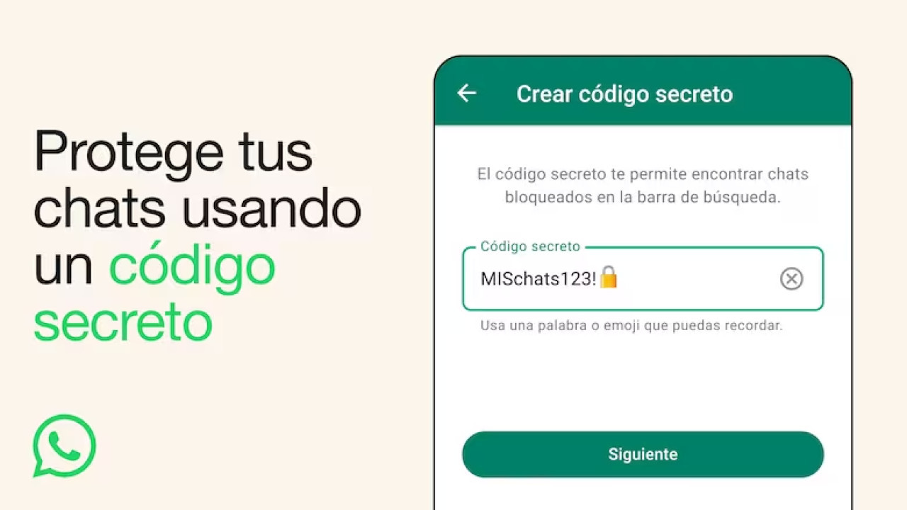 El código secreto en WhatsApp.