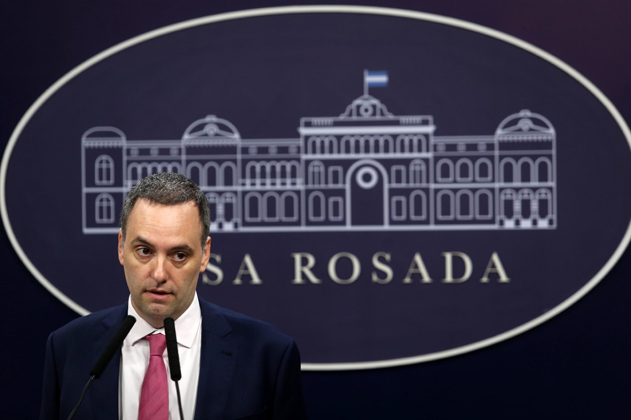 Manuel Adorni, vocero presidencial de Argentian. Foto: NA.