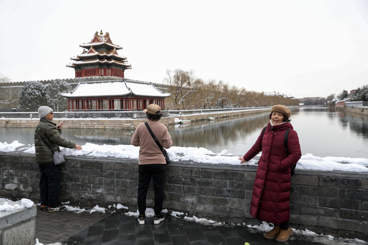 Nevadas y bajas temperaturas en China. Foto: EFE.