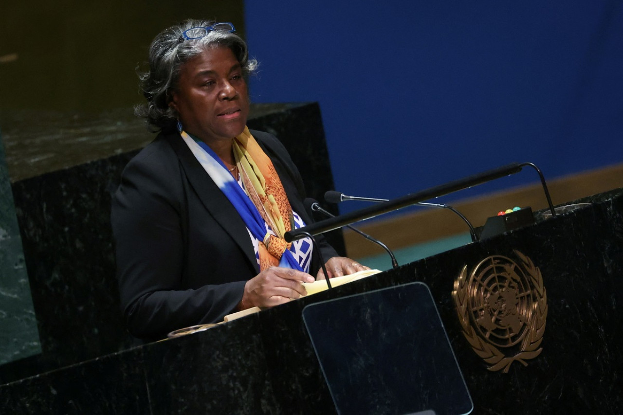 Linda Thomas-Greenfield, embajadora de Estados Unidos en la ONU. Foto: Reuters.