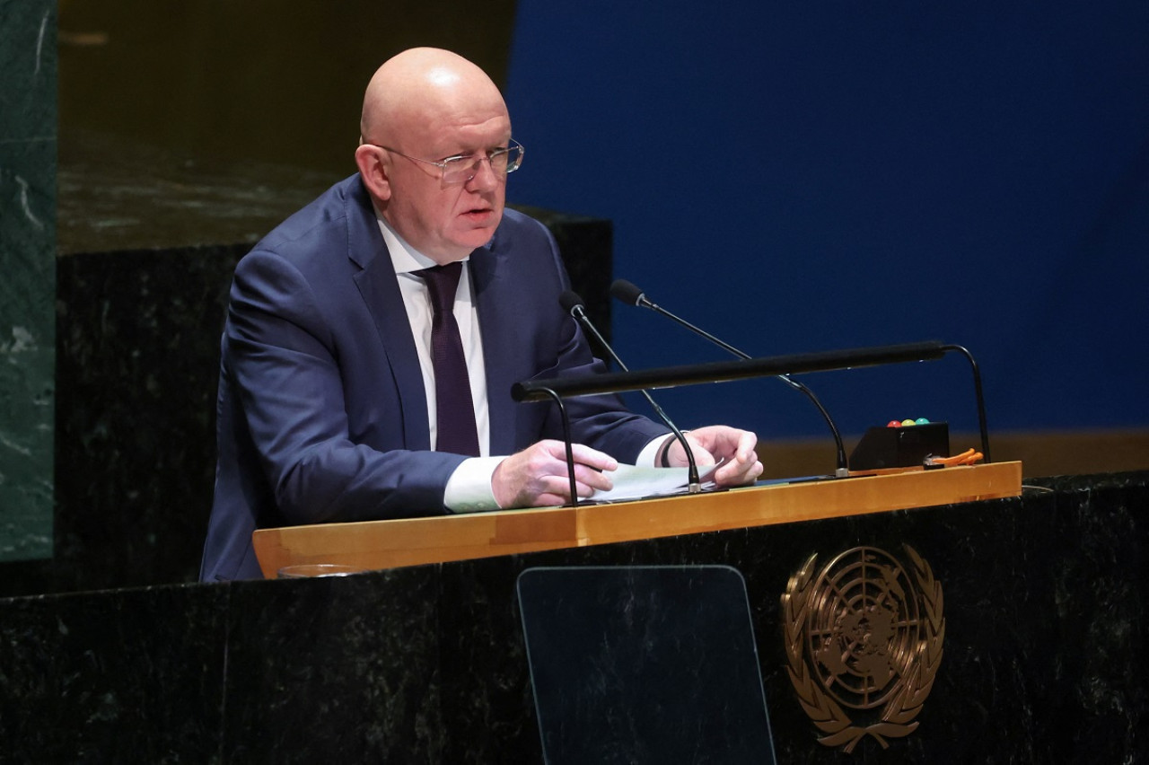 Vasili Nebenzia, embajador de Rusia en la ONU. Foto: Reuters.