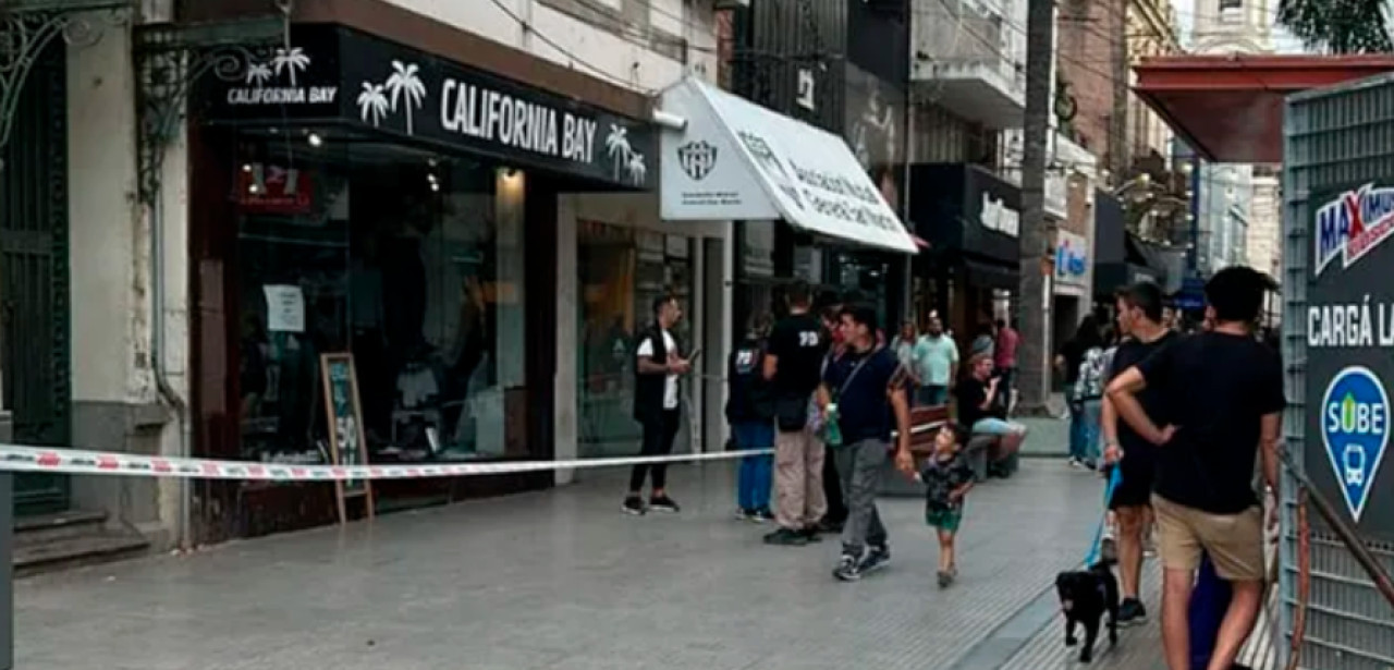 La peatonal donde apareció muerto el "arbolito". Foto: unosantafe