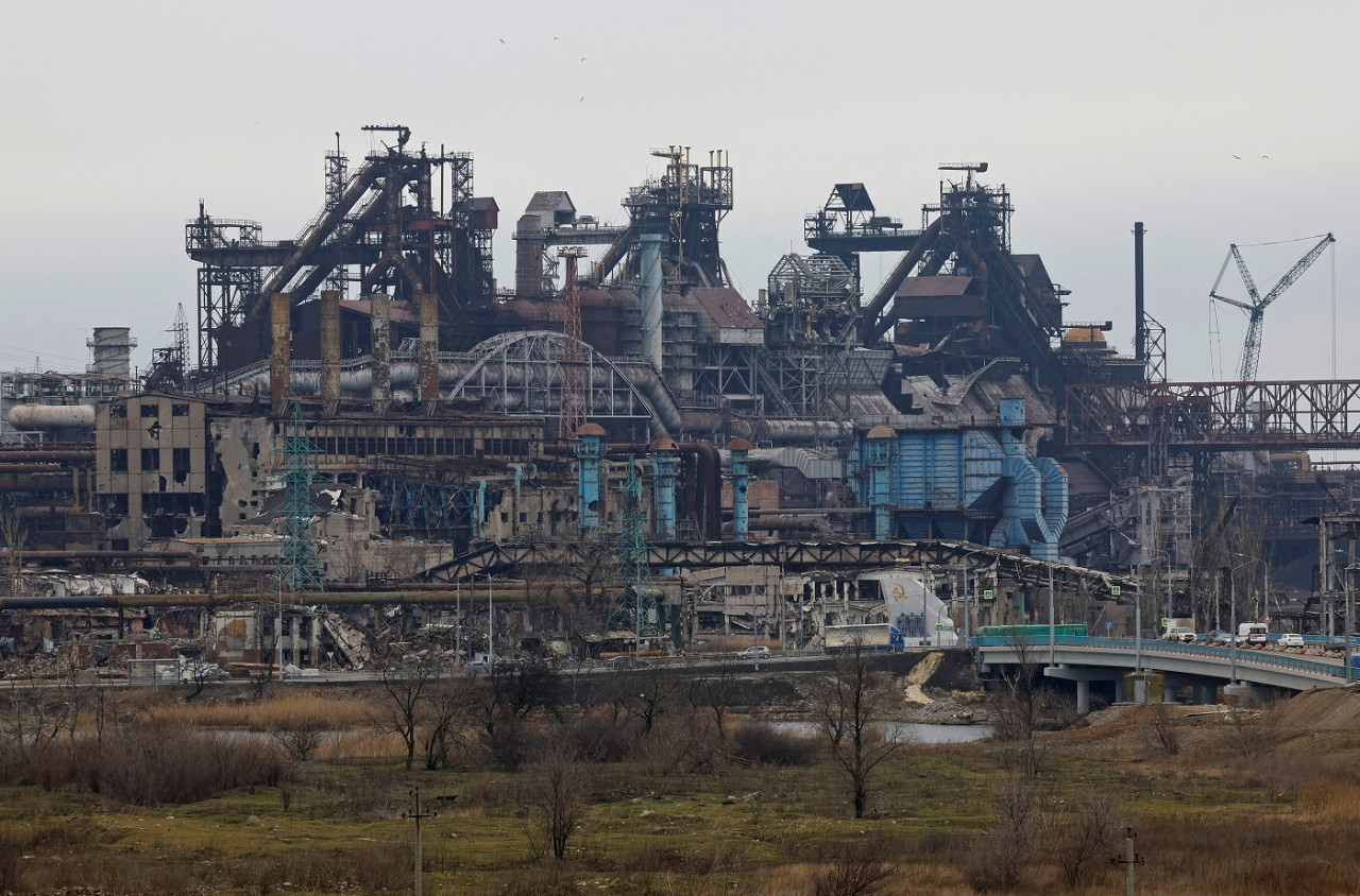 La planta de Azovstal en la actualidad. Foto: Reuters