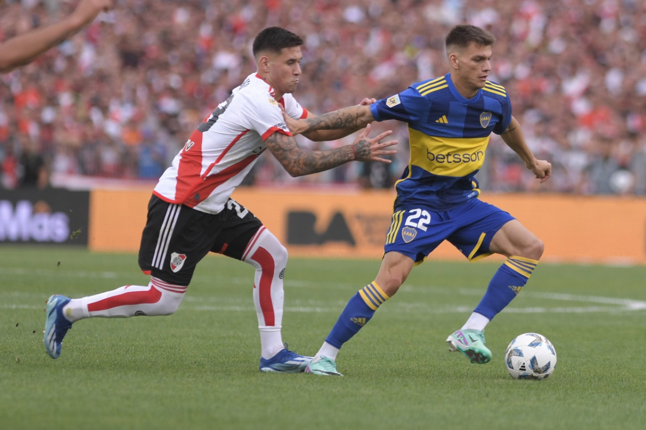 Kevin Zenón; River Plate vs. Boca Juniors. Foto: Télam.