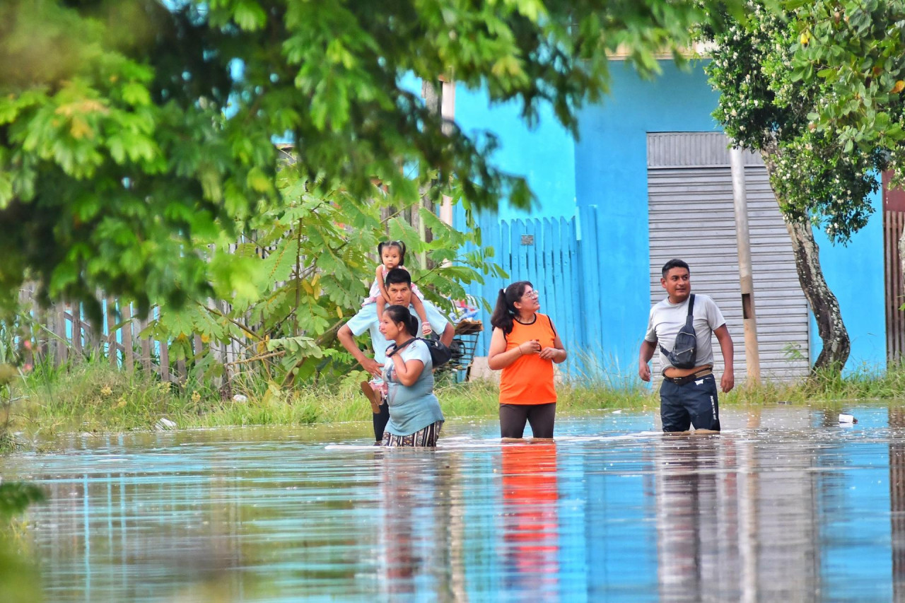 Inundación en Acre, estado brasileño fronterizo con Perú y Bolivia. Foto: EFE