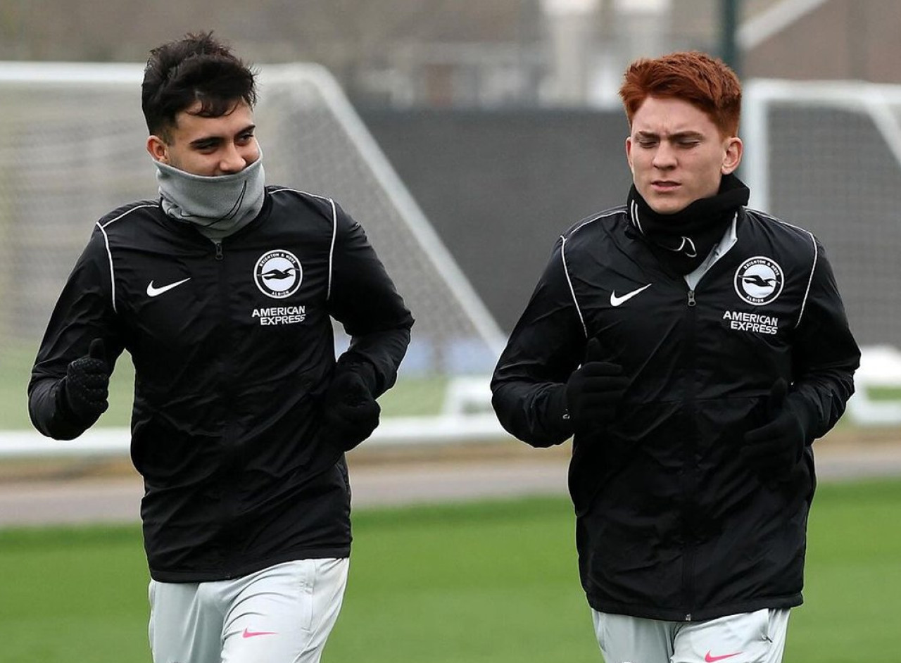 Valentín Barco y Facundo Buonanotte, Brighton. Foto: redes sociales