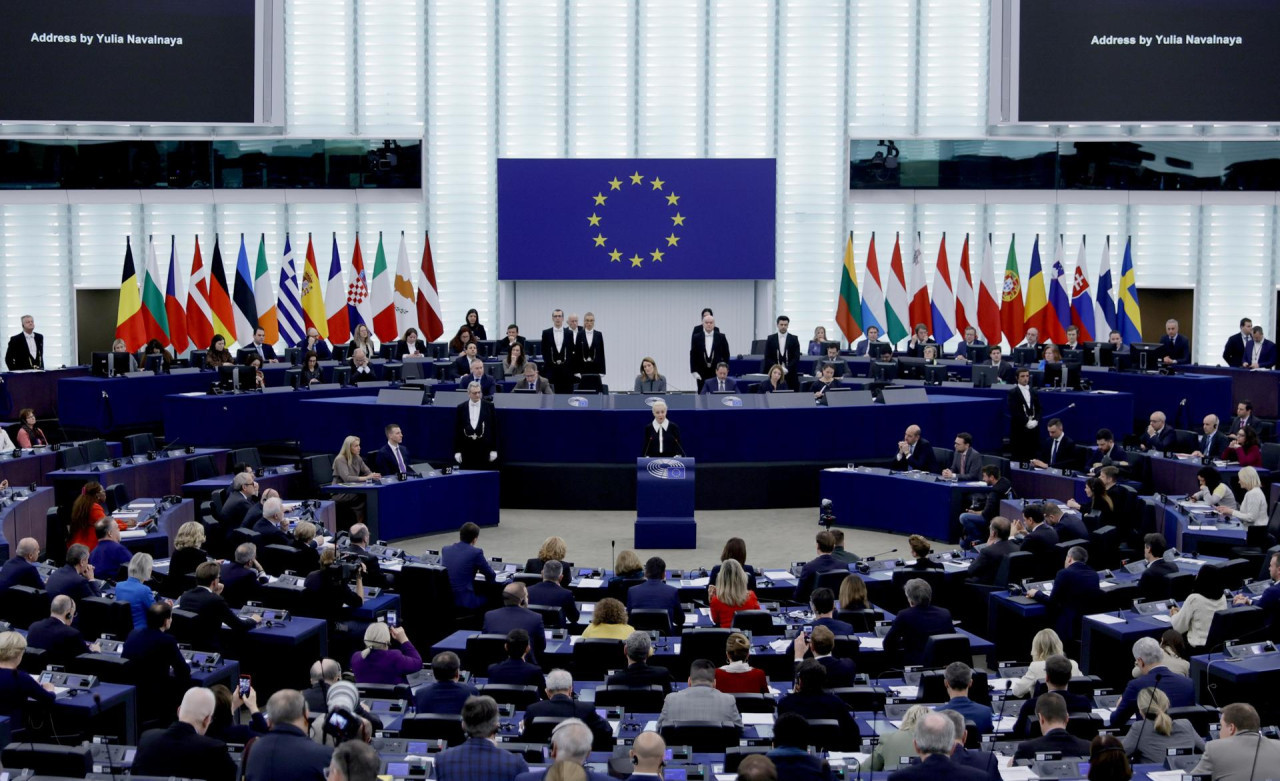 Navalnáya en el Parlamento Europeo. Foto: EFE.