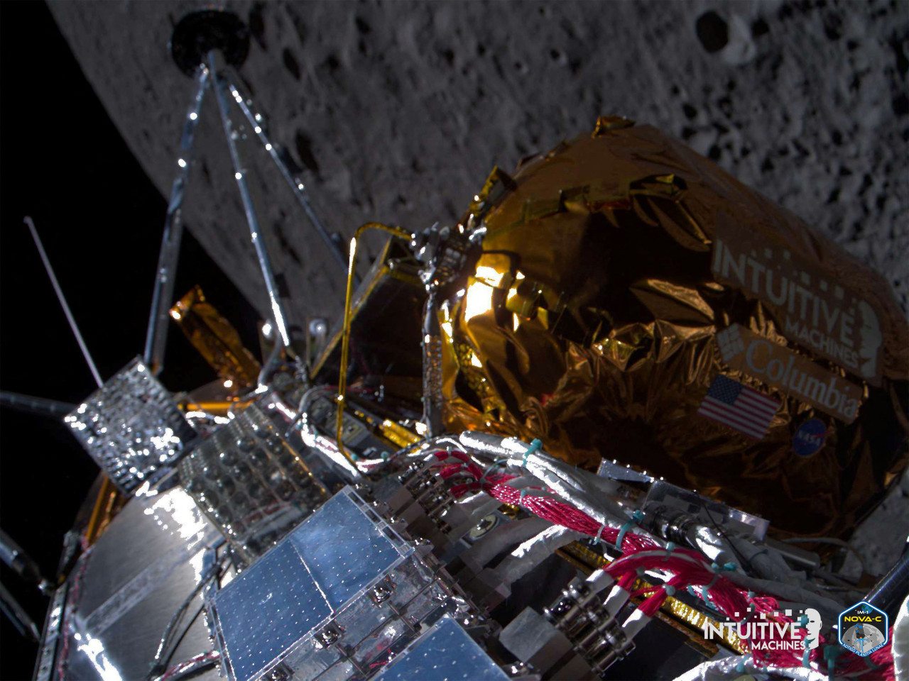 Odysseus, la primera nave de EEUU en la Luna en cinco décadas. Foto: Reuters.