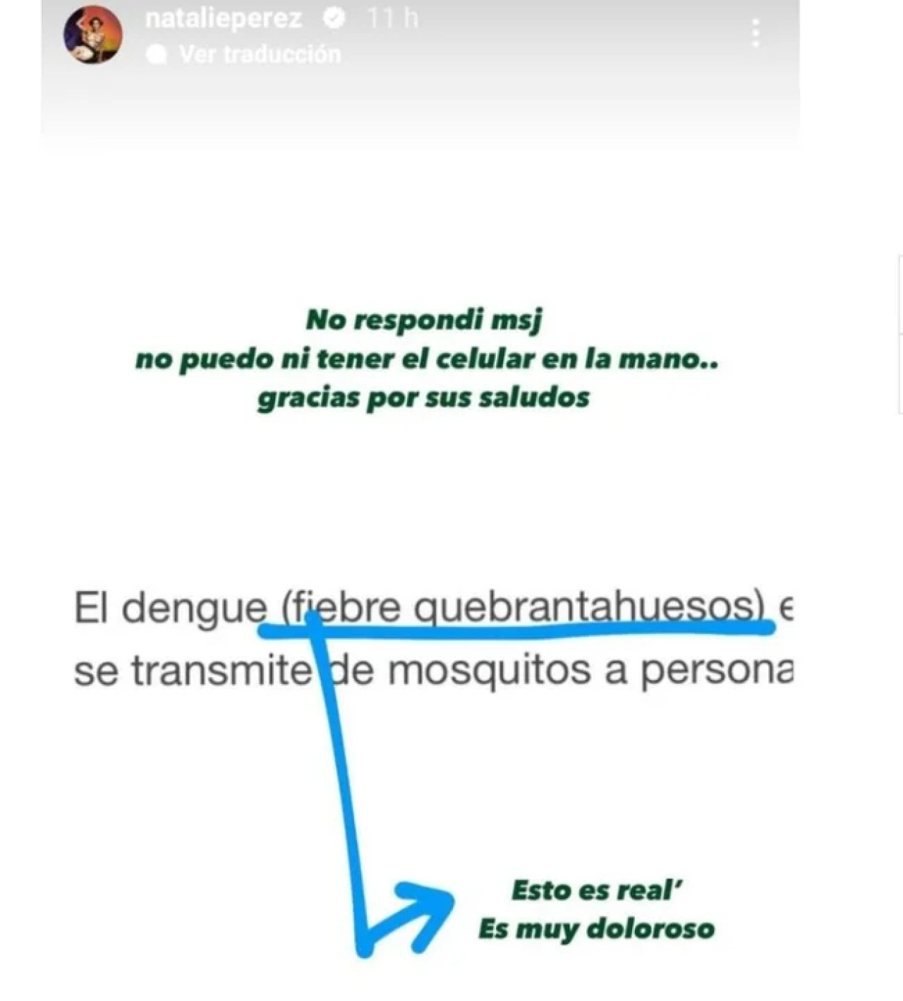 Historia de Natalie Pérez. Foto: Instagram