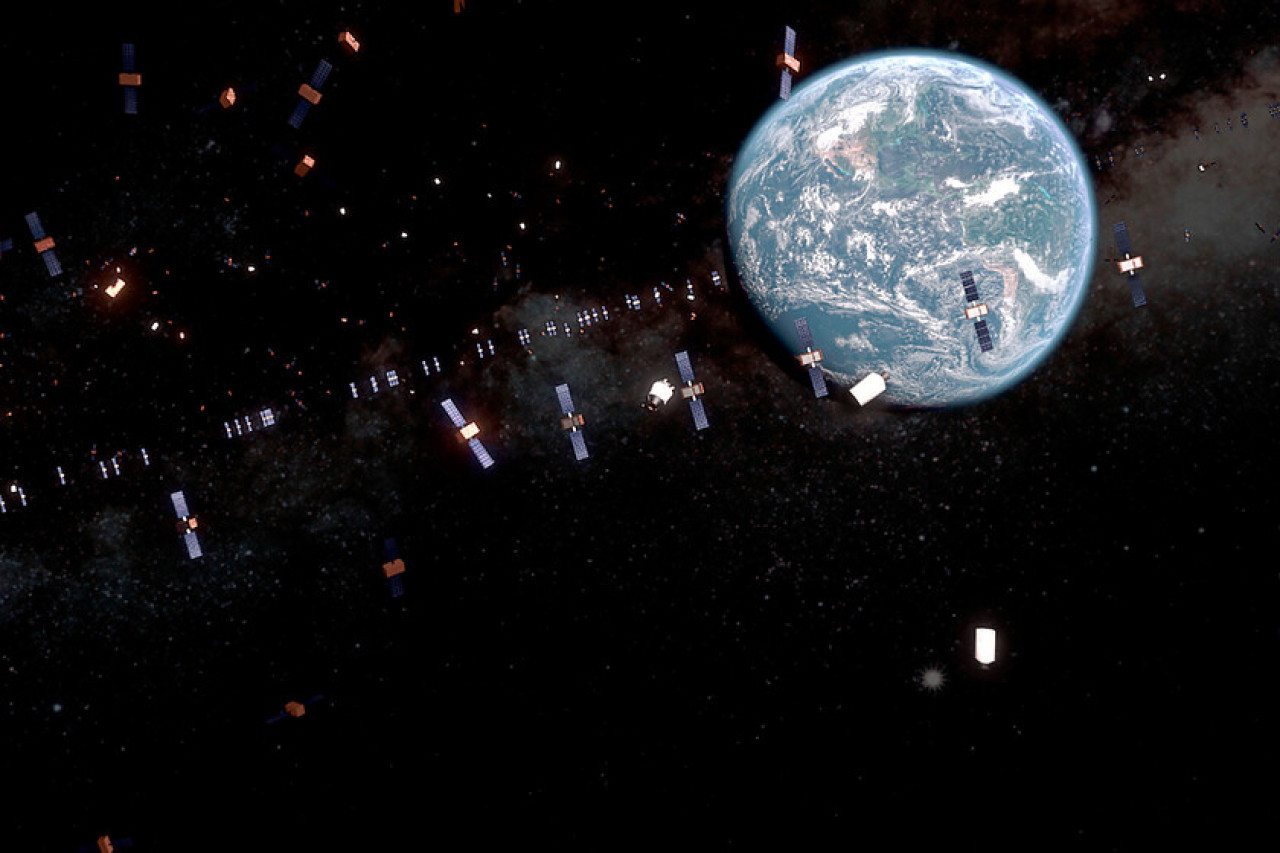 space junk, earth, space, galaxy.  Photo: X