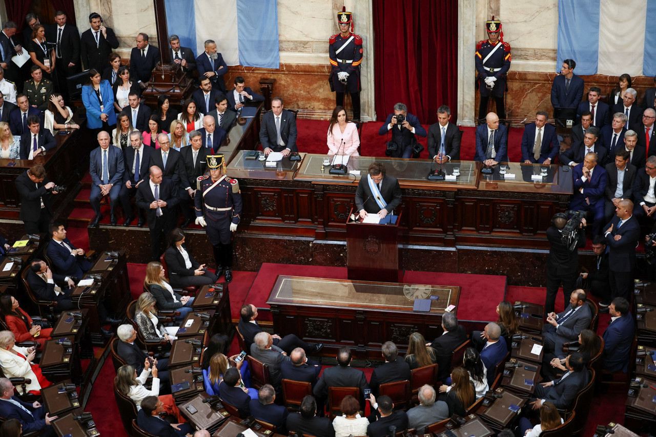 Javier Milei, apertura sesiones ordinarias. Foto: Reuters