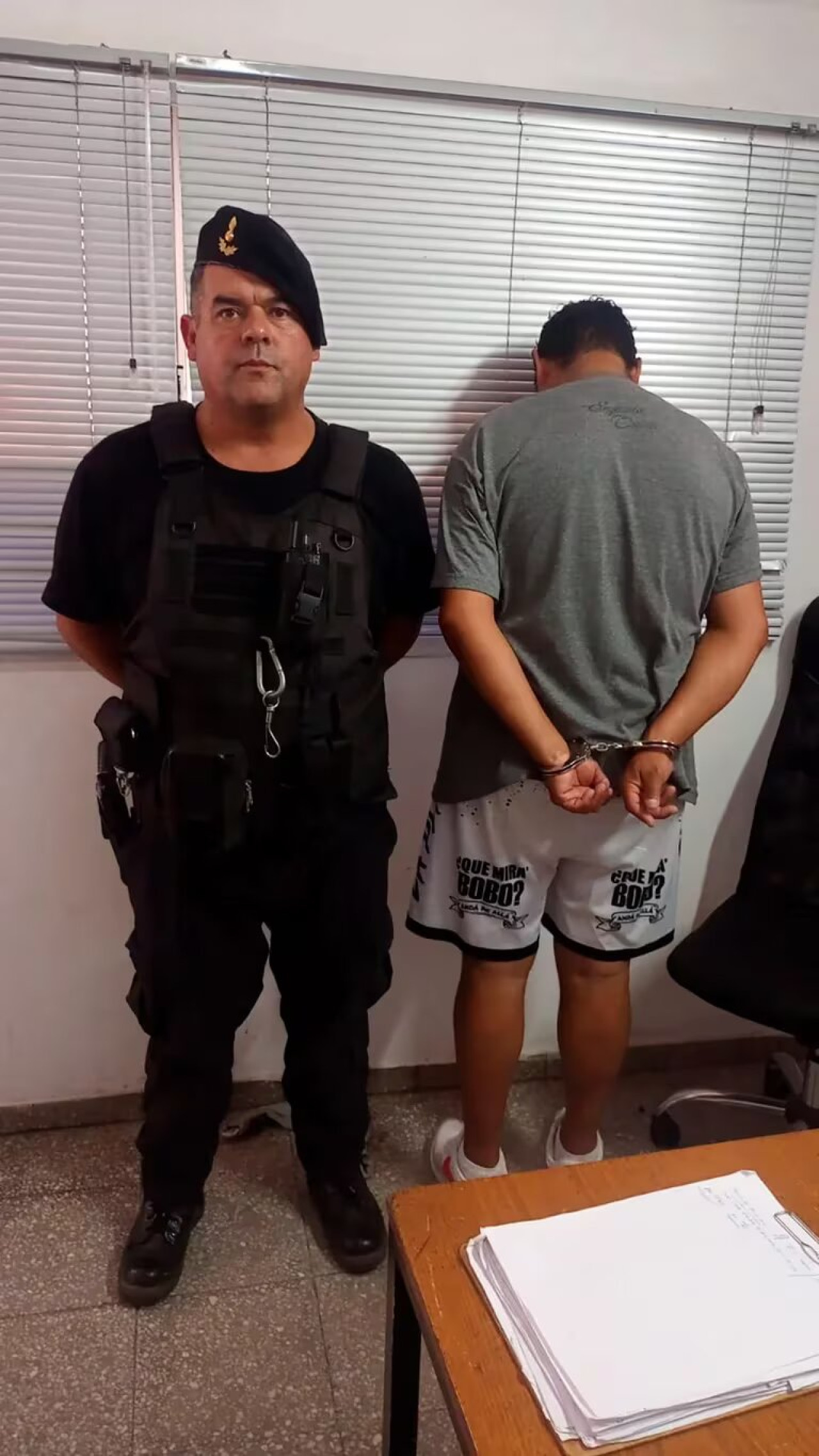 Detenido en Rosario por robo. Foto: X.