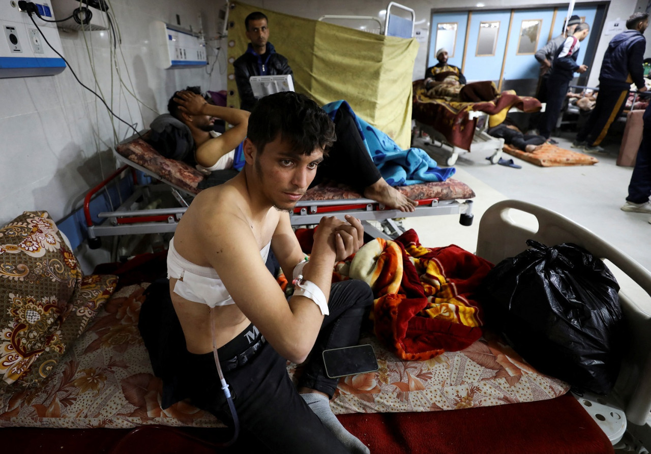 Palestinos heridos en el hospital Al Shifa de Gaza. Foto: Reuters