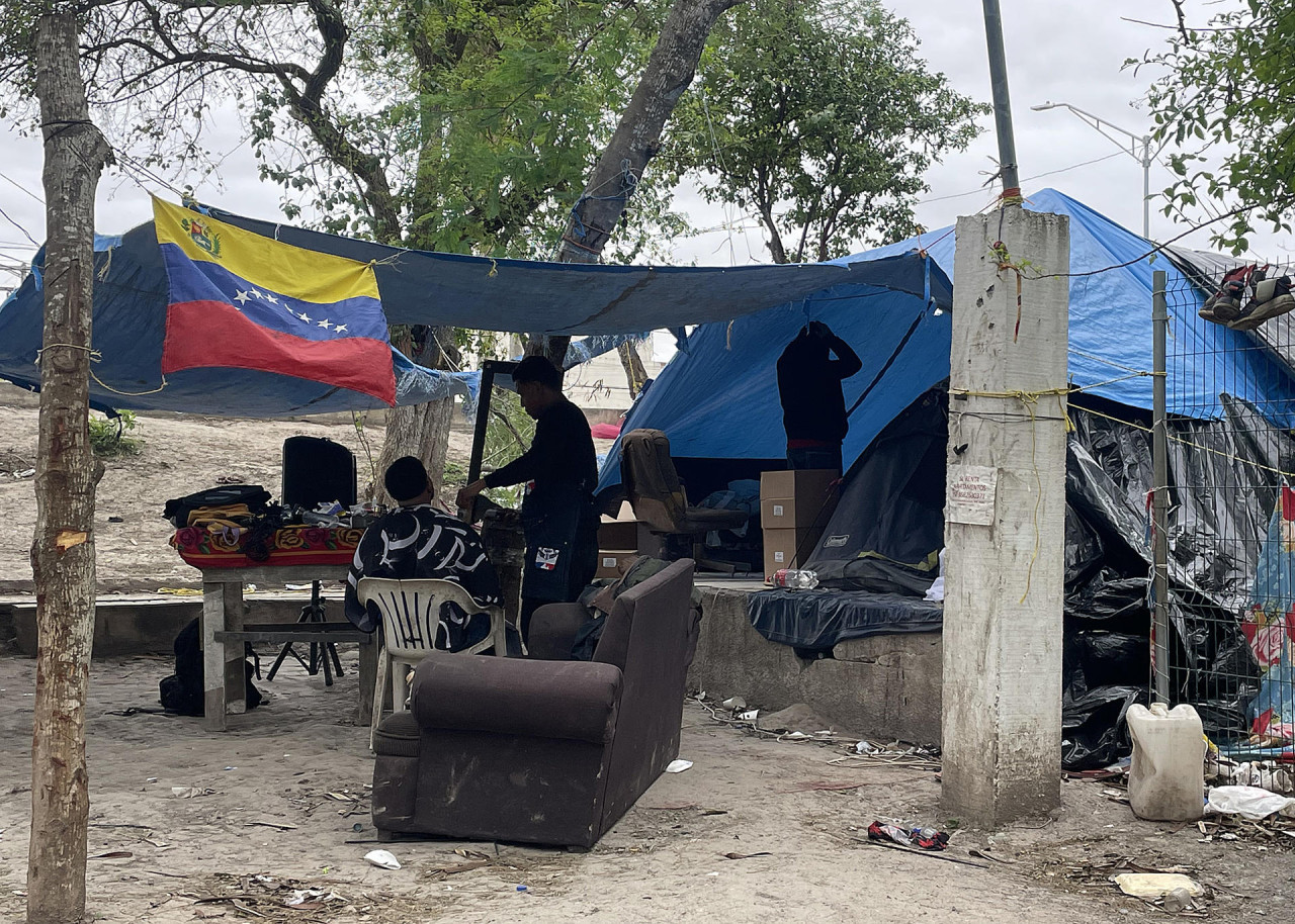 Migrantes en Matamoros, México. Foto: EFE.