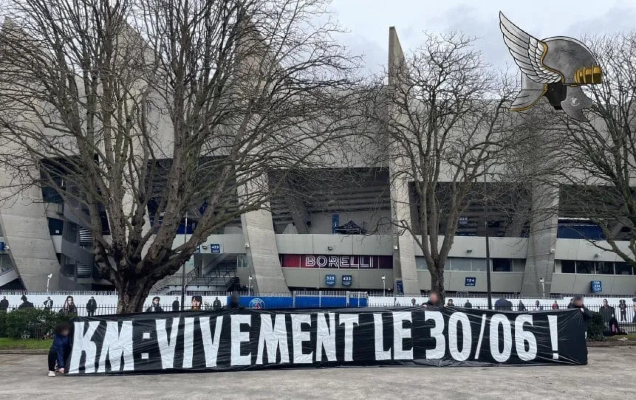 La amenaza de los hinchas del PSG. Foto: X