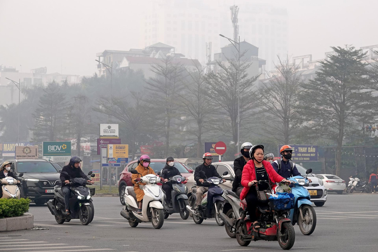 Contaminación en la ciudad de Hanoi, Vietnam. Foto: EFE.