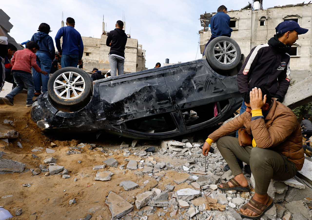 Destrozos en Gaza. Foto: Reuters