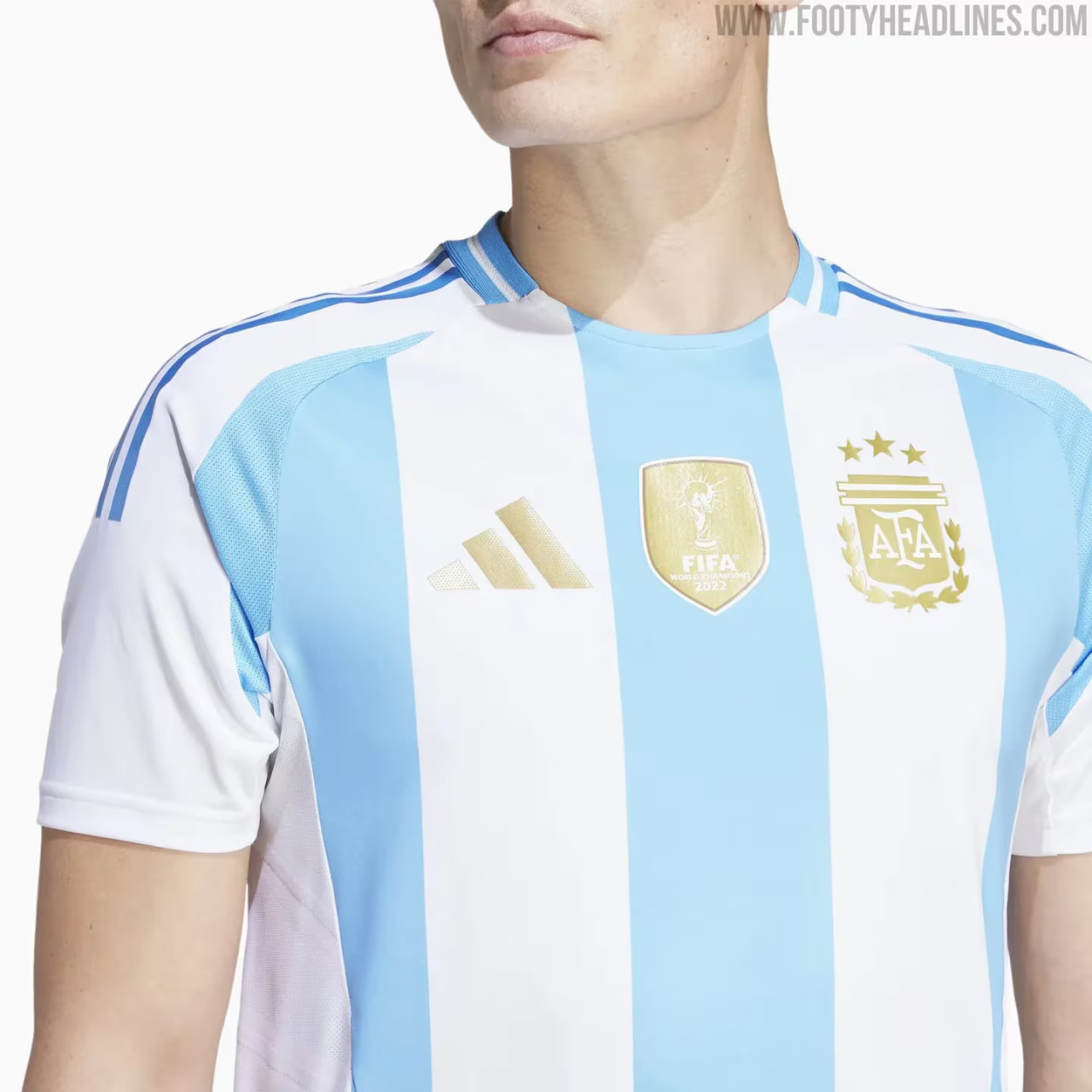 La posible camiseta de la Selección Argentina. Foto: Footy Headlines